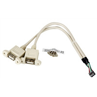 Old Model: 32000-133200-RS to Two PS/2 F ,L:13cm M IEI Technology 32006-000300-100-RS Y Cable for KB/MS,One PS/2 